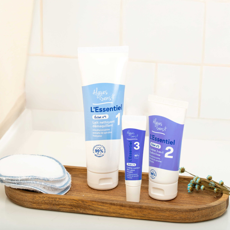 Routine Complète Visage à la Spiruline Française - avec trousse offerte