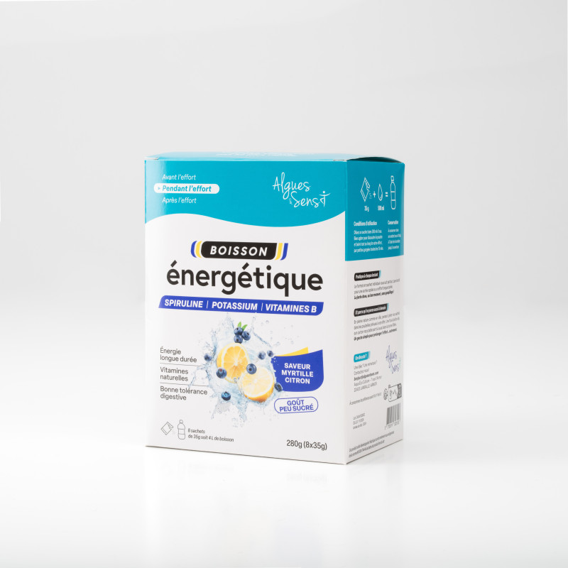 Boisson énergétique goût Myrtille-Citron